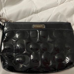 Coach black wristlet